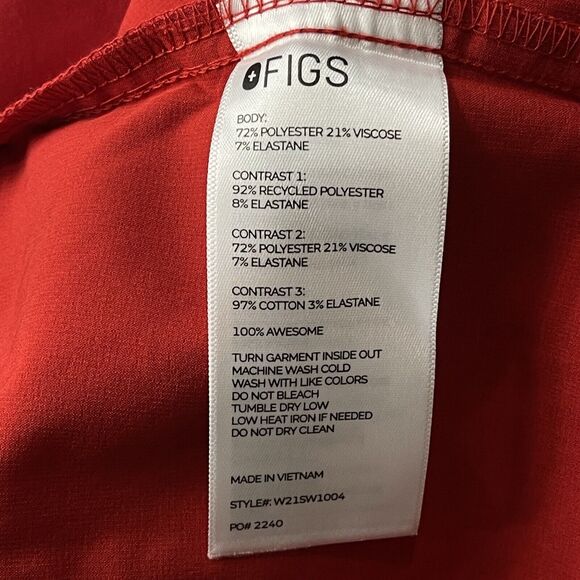 Figs X-Small GIDYA Henley Relaxed Scrub Top Technical Short Sleeve Pocket New - Picture 11 of 13